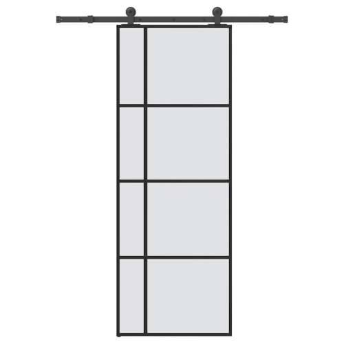 Klizna vrata s priborom 76 x 205 cm od ESG stakla i aluminija - 76 x 205 cm (152.5 cm) 1 matt Cijena