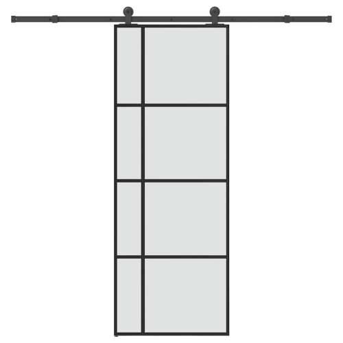 Klizna vrata s priborom 76 x 205 cm od ESG stakla i aluminija - 76 x 205 cm (213.5 cm) 1 matt Cijena