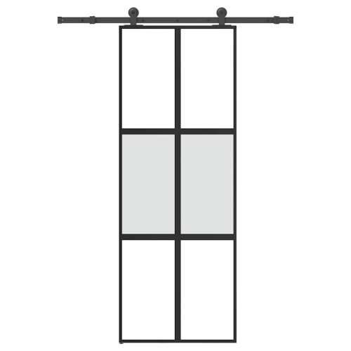 Klizna vrata s priborom 76 x 205 cm kaljeno staklo i aluminij - 76 x 205 cm (152.5 cm) 1 Rešetke 3 x 2 matt and transparent Cijena