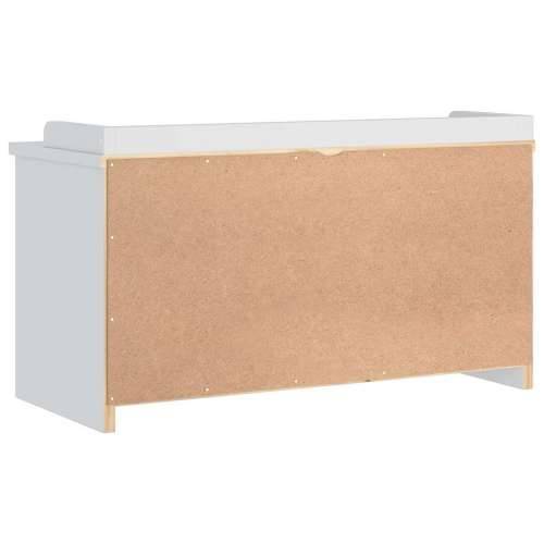 Klupa za predsoblje SANDNES 87x40x50 cm od masivne borovine - Bijela Cijena