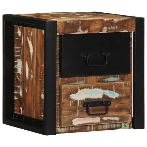 Noćni ormarići 2 kom. Višebojni 40x35x40 cm Obrađeno puno drvo - 2 masivno obnovljeno drvo Cijena