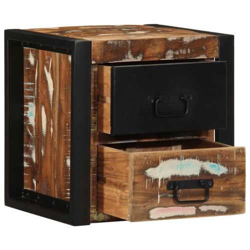 Noćni ormarići 2 kom. Višebojni 40x35x40 cm Obrađeno puno drvo - 2 masivno obnovljeno drvo Cijena