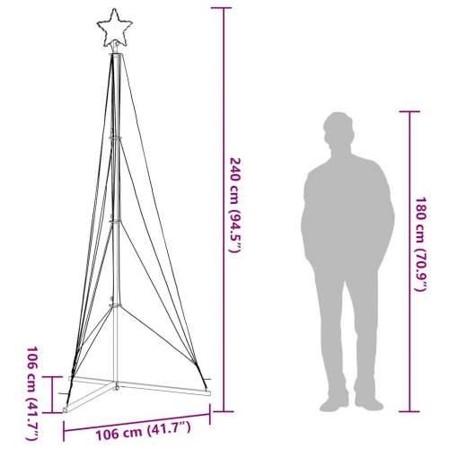 LED božićno drvce 483 LED toplo bijelo 240 cm - Topla bijela 240 cm 1 Cijena