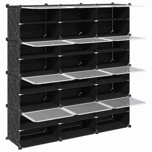Organizator za kocke za pohranu s 12 kocki i vratima crni PP - 124.5 x 31.5 x 123.5 cm 1 Cijena