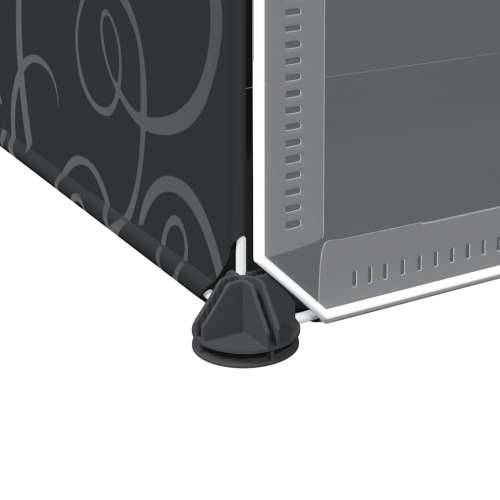 Organizator za kocke za pohranu s 12 kocki i vratima crni PP - 124.5 x 31.5 x 123.5 cm 1 Cijena
