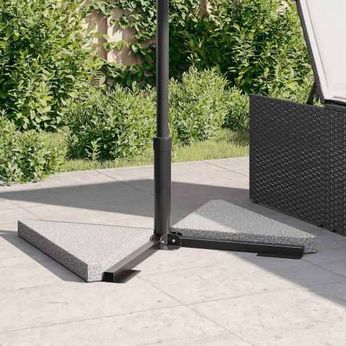 Utezi za suncobran 2 kom sivi granitni trokutasti 14 kg - Siva 1 Cijena