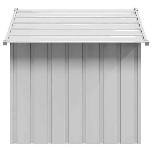 Kućica za pse s krovom 131x101x102 cm pocinčani čelik - Siva 131 x 101 x 102 cm Cijena