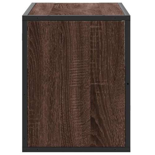 TV ormarić smeđi hrast 80x31x39,5 cm Konstruirano drvo i metal - Smeđi hrast 1 80 cm Cijena