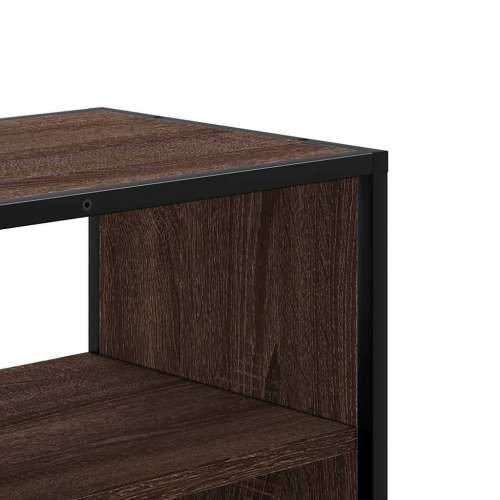 TV ormarić smeđi hrast 80x31x39,5 cm Konstruirano drvo i metal - Smeđi hrast 1 80 cm Cijena