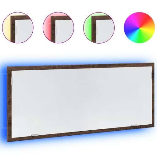LED kupaonsko ogledalo smeđi hrast 100x8,5x37 cm - Smeđi hrast 1 Cijena