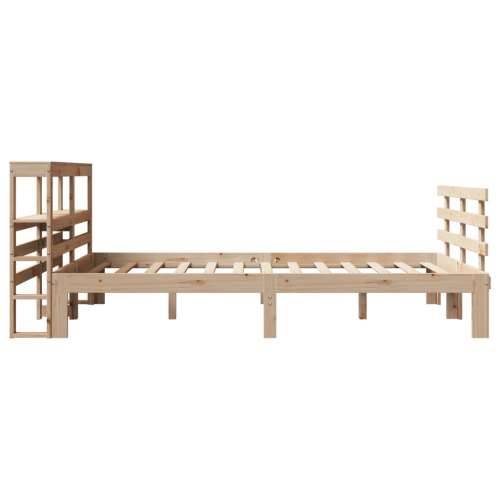 Okvir za krevet s uzglavljem 120 x 200 cm od masivne borovine Cijena