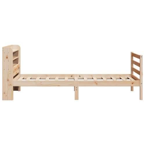 Okvir kreveta s uzglavljem 100 x 200 cm od masivne borovine - Smeđa 100 x 200 cm Cijena