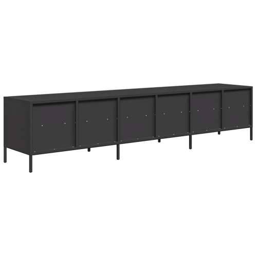 TV ormarić crni 202x39x43,5 cm hladno valjani čelik - Crna 1 202 cm Cijena