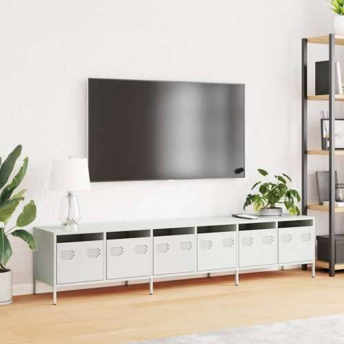 TV ormarić bijeli 202x39x43,5 cm hladno valjani čelik - Bijela 1 202 cm Cijena