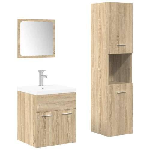 4-dijelni set kupaonskog namještaja boja hrasta sonome drveni - sonoma hrast 41 x 38.5 x 46 cm 1 Cijena