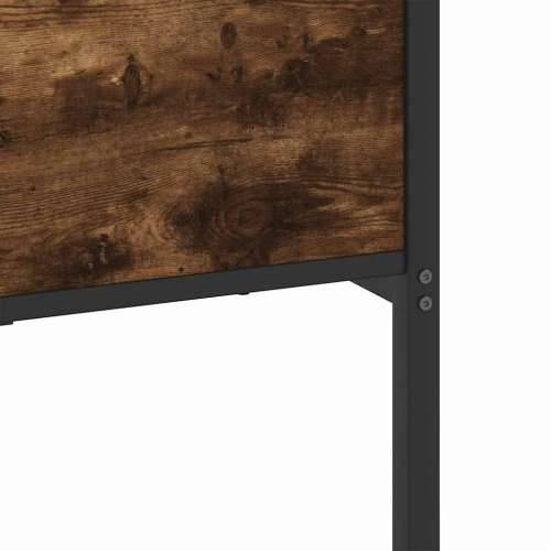 Metalni okvir kreveta bez madraca boja hrasta 160x200 cm - Dimljeni hrast 160 x 200 cm s uzglavljem i visokim podnožjem Cijena