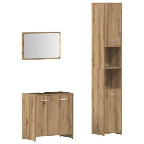 3-dijelni set kupaonskog namještaja käsityöläinen tammi - hrast artisan 1 Cijena