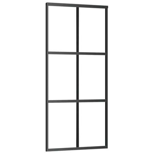 Klizna vrata s priborom 90 x 205 cm od ESG stakla i aluminija - 90 x 205 cm (213.5 cm) 1 Rešetke 3 x 2 Cijena