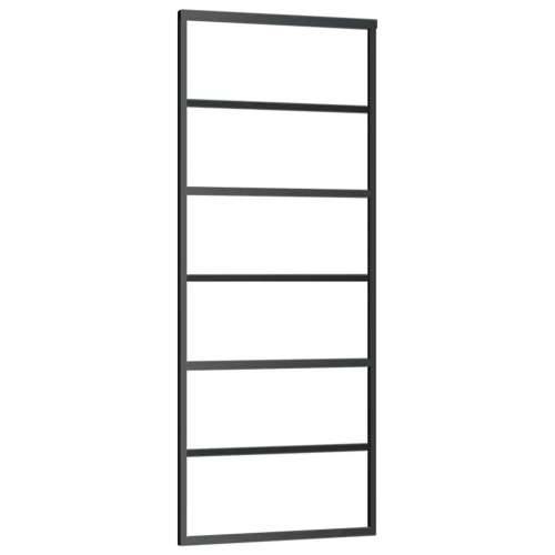 Klizna vrata s priborom 76 x 205 cm od ESG stakla i aluminija - 76 x 205 cm (152.5 cm) 1 5 vodoravnih šipki Cijena