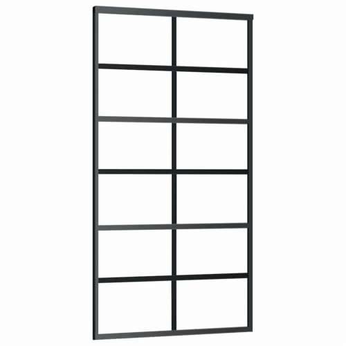 Klizna vrata s okovom 102x205 cm ESG staklo i aluminij - 102 x 205 cm (213.5 cm) 1 Rešetke 6 x 2 Cijena
