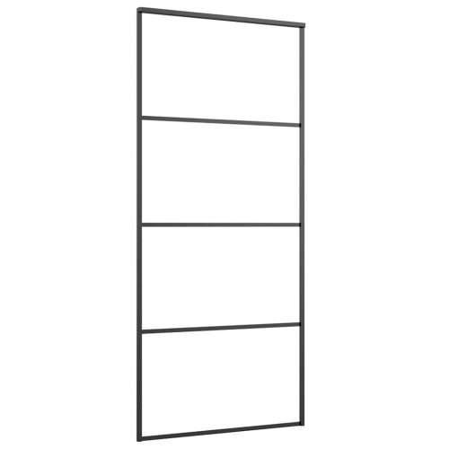 Klizna vrata s priborom 90 x 205 cm od ESG stakla i aluminija - Transparentan 90 x 205 cm (213.5 cm) 1 Cijena