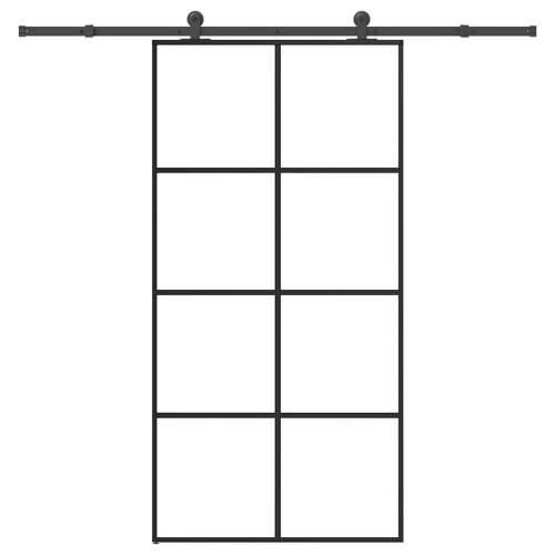 Klizna vrata s priborom 102,5x205 cm od stakla ESG i aluminija - 102.5 x 205 cm (213.5 cm) 1 Transparentan Cijena