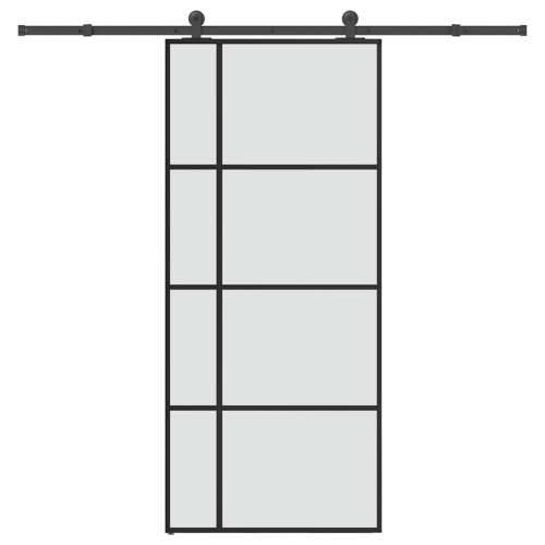 Klizna vrata s priborom 90 x 205 cm od ESG stakla i aluminija - 90 x 205 cm (213.5 cm) 1 matt Cijena