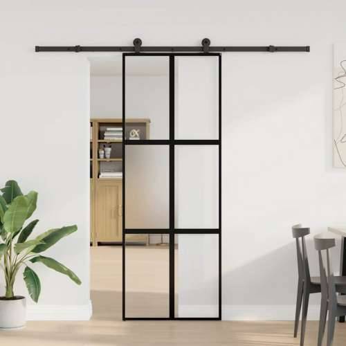 Klizna vrata s priborom 76 x 205 cm kaljeno staklo i aluminij - 76 x 205 cm (213.5 cm) 1 Rešetke 3 x 2 matt and transparent Cijena