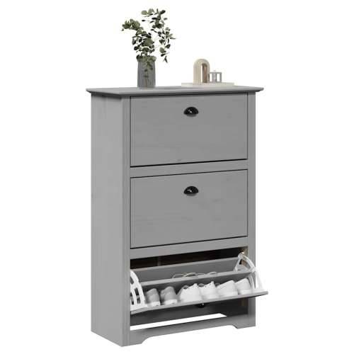 Stalak za cipele “BODO” sivi 80x35x118 cm - Siva 1 Cijena