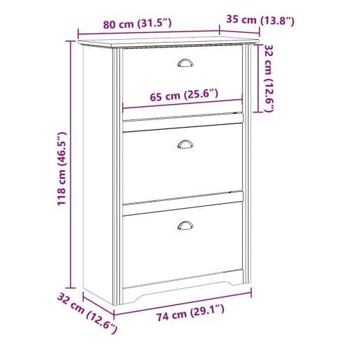 Stalak za cipele “BODO” sivi 80x35x118 cm - Siva 1 Cijena