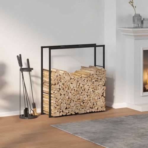 Stalak za drva crni 110x30x116 cm čelik - 110 x 30 x 116 cm Cijena