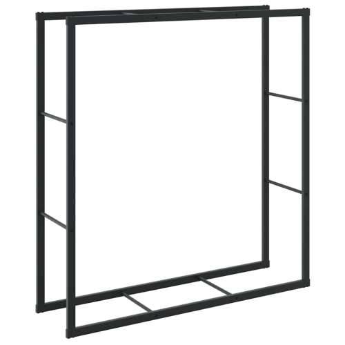 Stalak za drva crni 110x30x116 cm čelik - 110 x 30 x 116 cm Cijena
