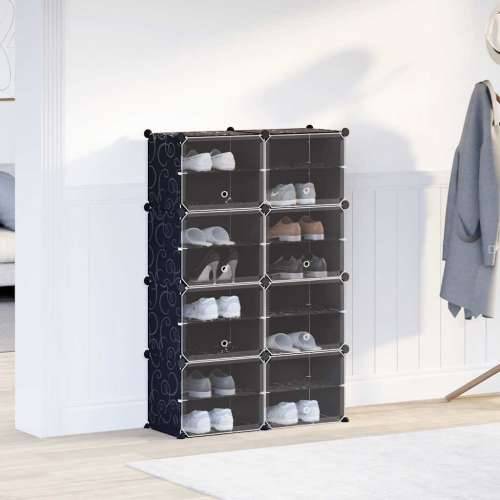 Organizator za kocke za pohranu s 8 kocki i vratima crni PP - 84 x 31.5 x 123.5 cm 1 Cijena