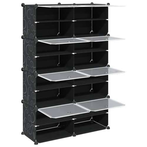 Organizator za kocke za pohranu s 8 kocki i vratima crni PP - 84 x 31.5 x 123.5 cm 1 Cijena