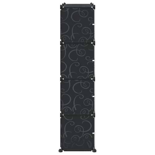 Organizator za kocke za pohranu s 8 kocki i vratima crni PP - 84 x 31.5 x 123.5 cm 1 Cijena
