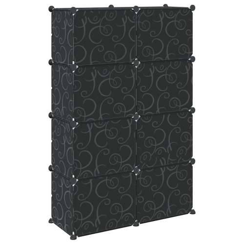 Organizator za kocke za pohranu s 8 kocki i vratima crni PP - 84 x 31.5 x 123.5 cm 1 Cijena