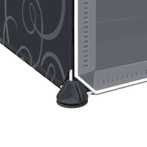 Organizator za kocke za pohranu s 8 kocki i vratima crni PP - 84 x 31.5 x 123.5 cm 1 Cijena