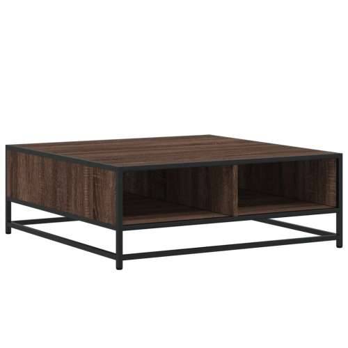 Stol za kavu smeđi hrast 80x80x30 cm Konstruirano drvo i metal - brown oak and black 80 x 80 x 30 cm 1 Cijena