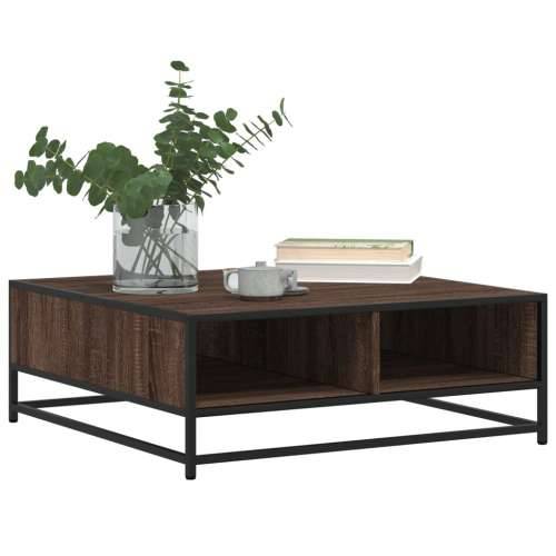 Stol za kavu smeđi hrast 80x80x30 cm Konstruirano drvo i metal - brown oak and black 80 x 80 x 30 cm 1 Cijena