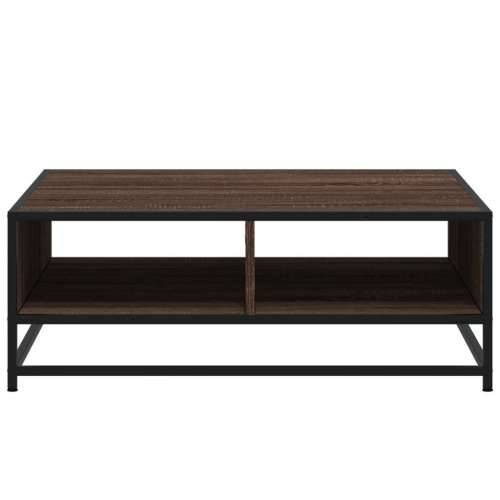 Stol za kavu smeđi hrast 80x80x30 cm Konstruirano drvo i metal - brown oak and black 80 x 80 x 30 cm 1 Cijena