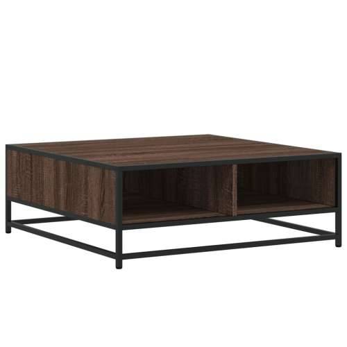 Stol za kavu smeđi hrast 80x80x30 cm Konstruirano drvo i metal - brown oak and black 80 x 80 x 30 cm 1 Cijena