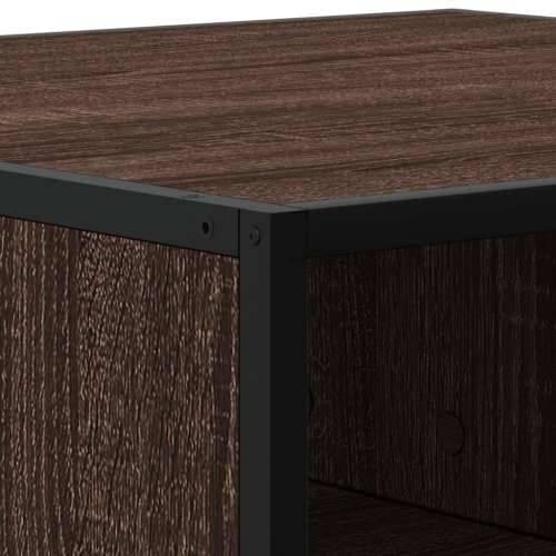 Stol za kavu smeđi hrast 80x80x30 cm Konstruirano drvo i metal - brown oak and black 80 x 80 x 30 cm 1 Cijena