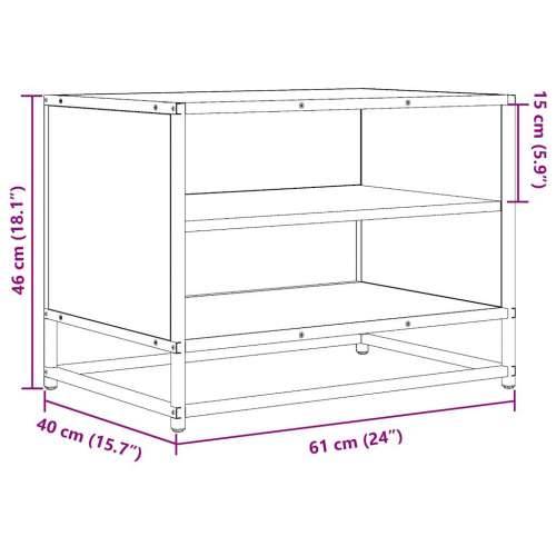 TV ormarić Sivi Sonoma 61x40x46 cm Konstruirano drvo i metal - Sivi hrast sonoma 1 61 cm Cijena