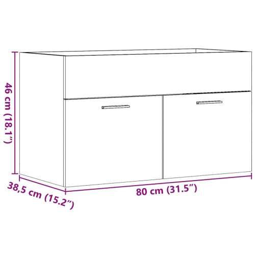 Kupaonski ormarić za Lavabo - Umivaonik Artisan hrast izrađeno drvo - hrast artisan 80 x 38.5 x 46 cm 1 Cijena