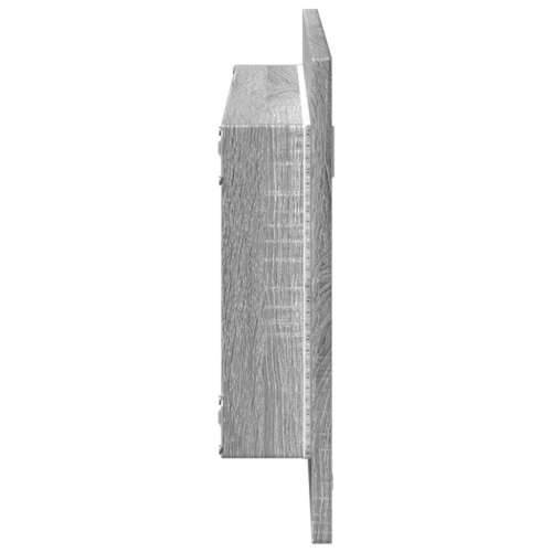 LED kupaonsko ogledalo sivo Sonoma 100x8,5x37 cm izrađeno drvo - Sivi hrast sonoma 1 Cijena
