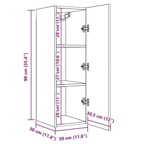 2-dijelni TV ormarić staro drvo 30,5x30x90 cm konstruirano drvo - Staro drvo 2 90 cm Cijena