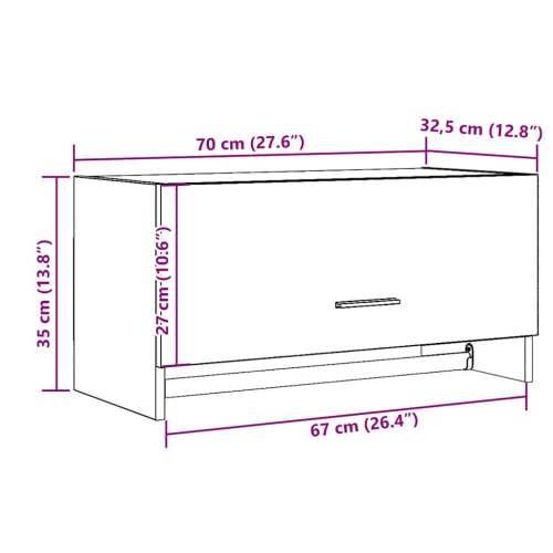 Ormar Artisan hrast 70x32,5x35 cm izrađeno drvo - hrast artisan 70 x 32.5 x 35 cm 1 Cijena