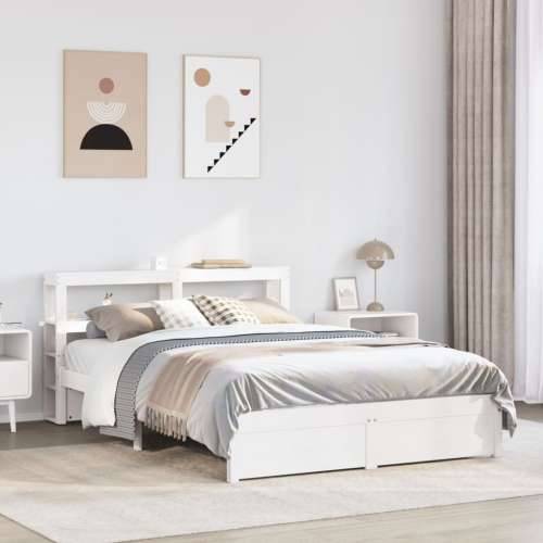 Okvir kreveta s uzglavljem bez madraca bijeli 140x190 cm - Bijela 140 x 190 cm Cijena