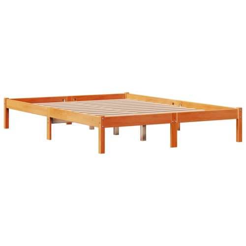 Okvir kreveta s uzglavljem voštano smeđi 135x190 cm od borovine - Voštano smeđa 135 x 190 cm Cijena