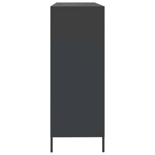 Komoda crna 135x39x103,5 cm hladno valjani čelik - Crna 1 Cijena